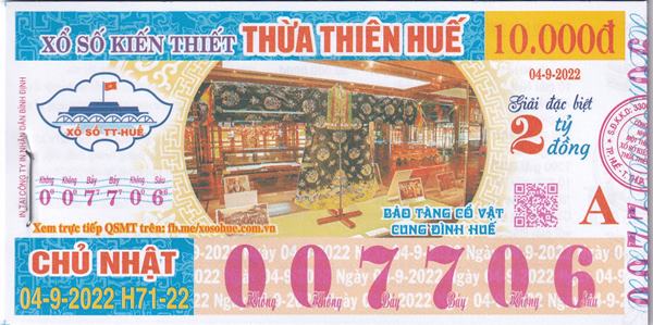 Dò vé số Thừa Thiên Huế hôm nay 1