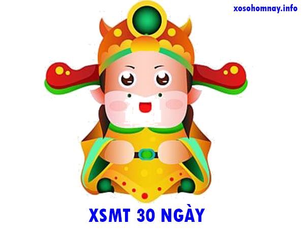 XSMT 30 ngày - KQXSMT 30 - Kết quả xổ số miền Trung 30 ngày gần nhất